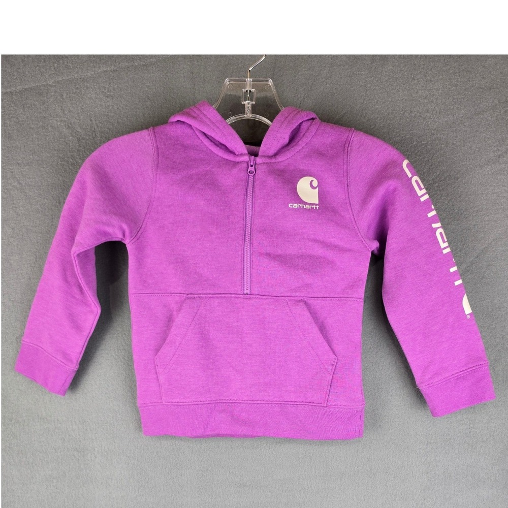 Carhartt Girls 1/4 Zip Sweater Purple size 3T NWT